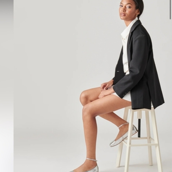 🔹️Dolce Vita🔹️ Ashya Silver Ankle Strap Ballet Flats - Picture 6 of 9